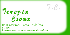 terezia csoma business card